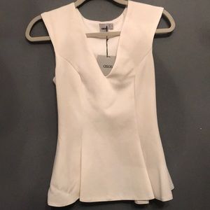 Cream ASOS peplum top